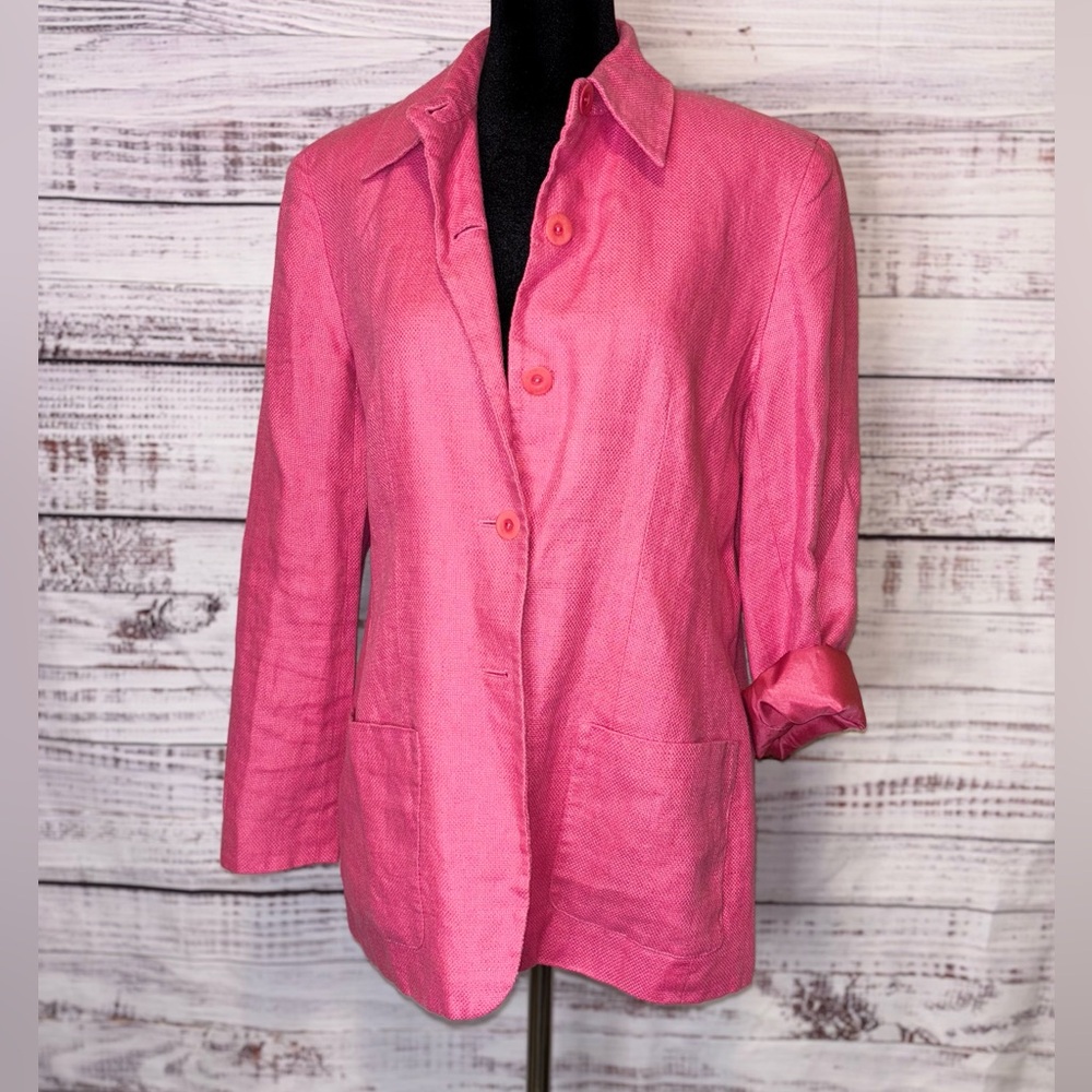 Talbots Irish linen blazer Sz 10P